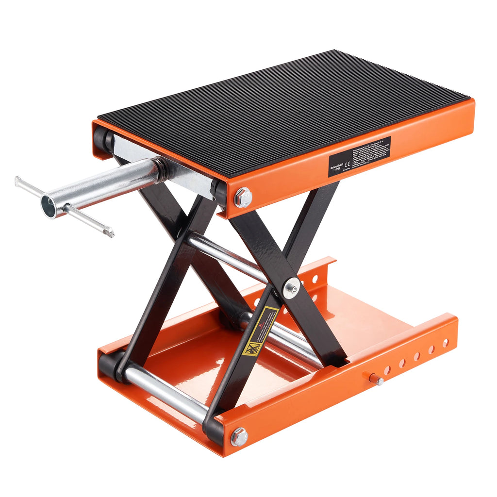 SucceBuy 1100lb Motorcycle Scissor Lift Jack with Safety Pin