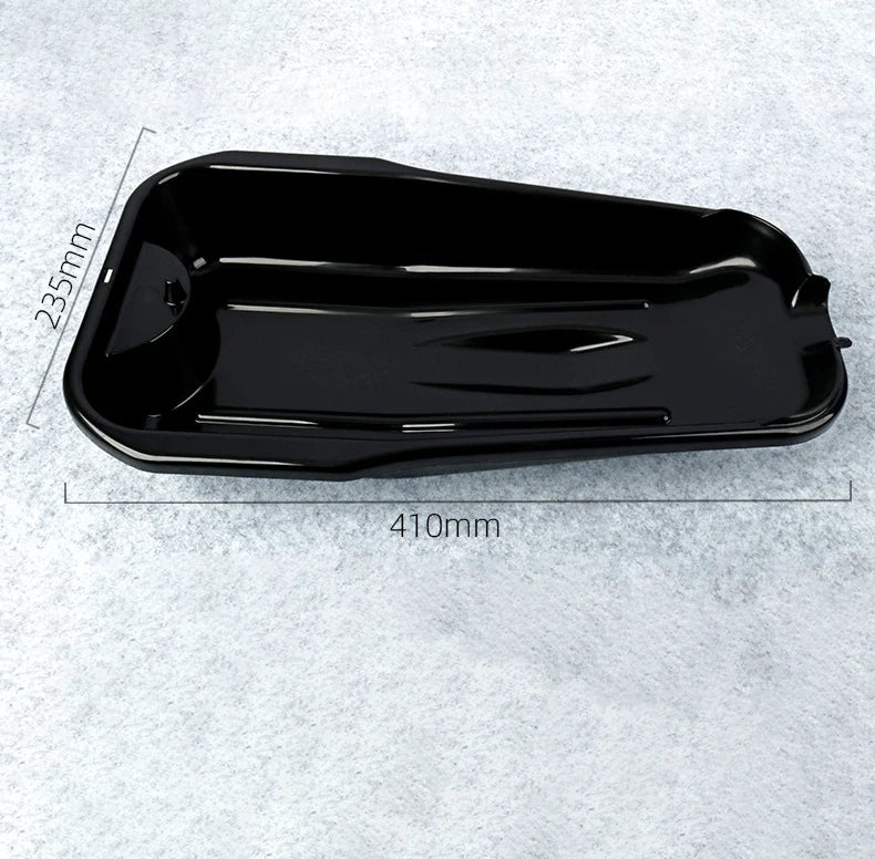 2.5L Oil Drain Pan For Motorcycle And Car Leakproof PP Plastic Oil Collection Tray With Spout Black