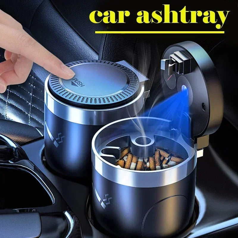 LED Smokeless Car Ashtray with Aluminum Design & Auto Light - image 4