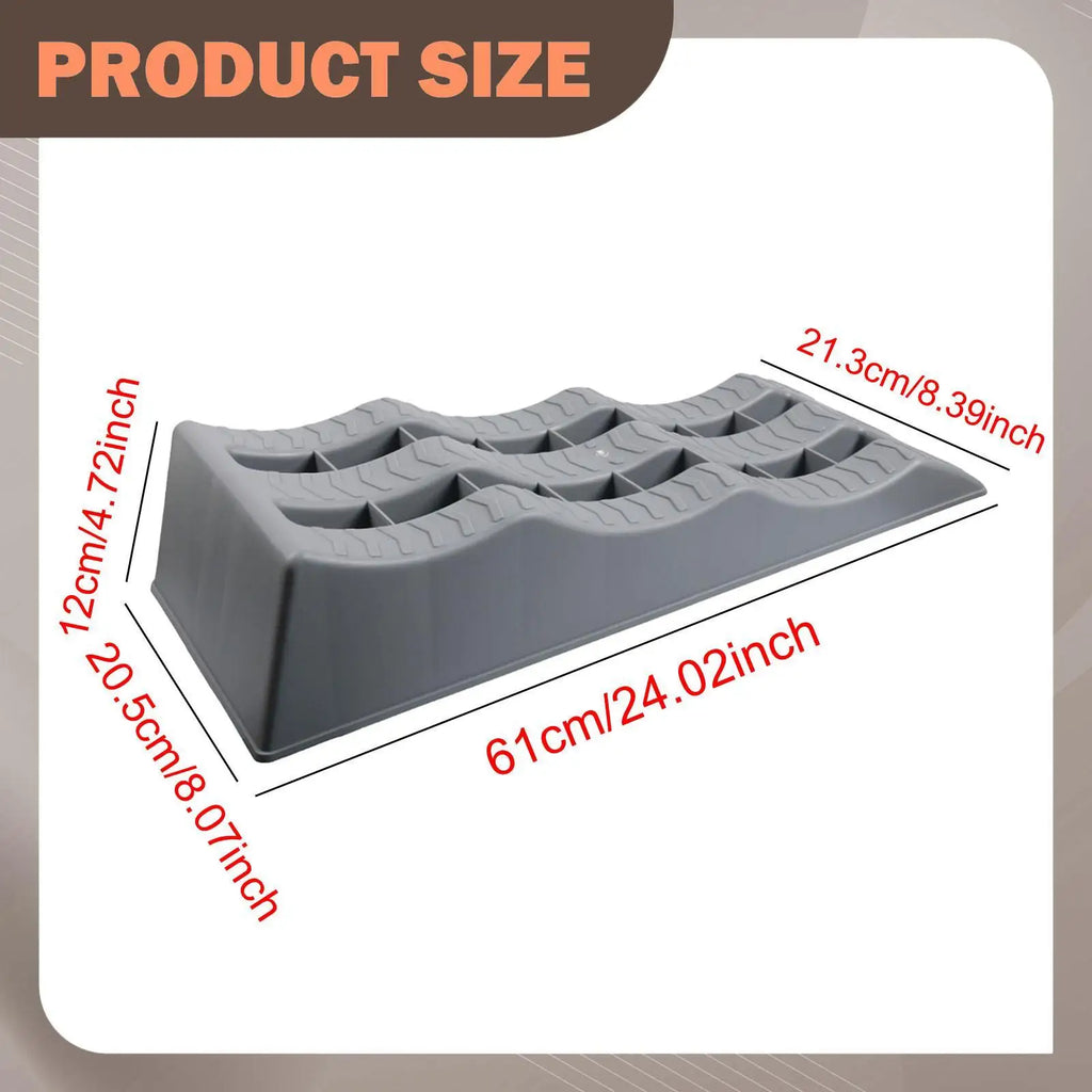 2 Pieces Automotive Leveling Ramps 3 Steps for Campers Trailers SUV Stable Tire Placement Sturdy Leveler Car Ramps Wheel Chocks