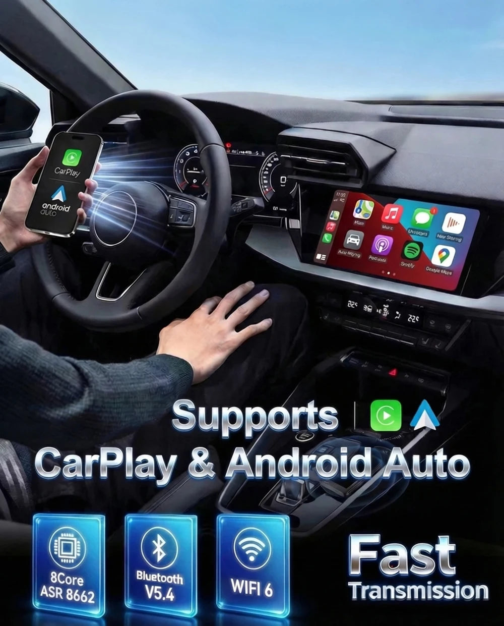 10" Android Touchscreen Car Stereo Dodge Ram 2013-2018 CarPlay GPS - image 10