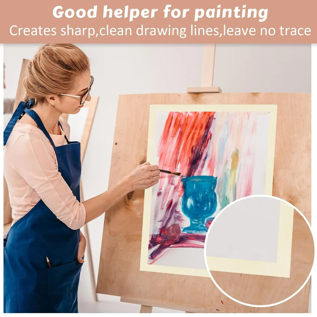 Masking tape, a universal tape used for classrooms, labels, crafts，offices, and school projects，easy to tear and clean to remove