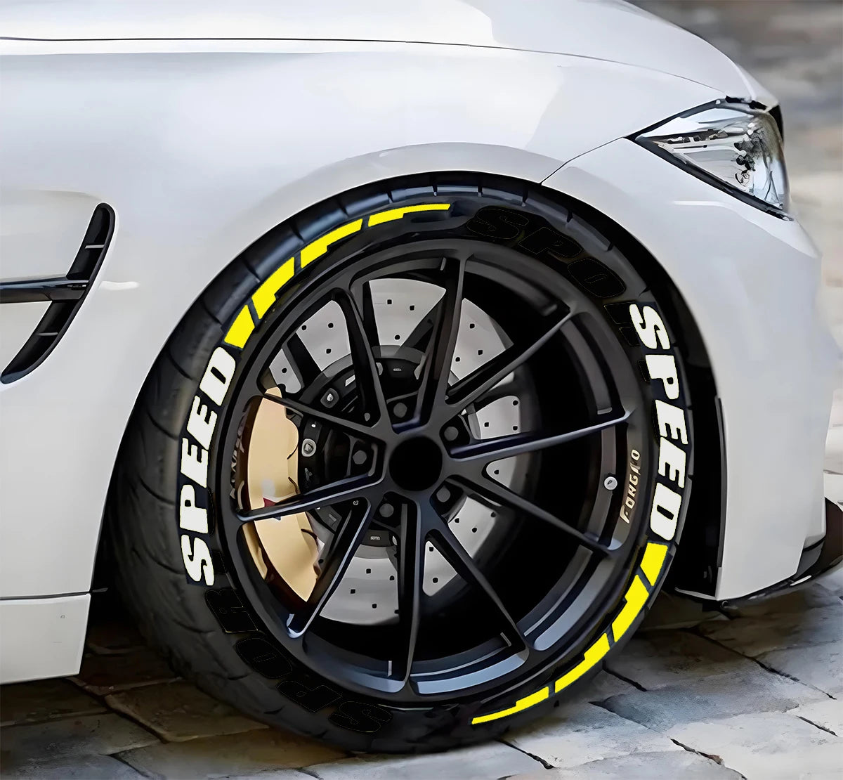SPEED 3D Tire Lettering Stickers for Car and Motorcycle Wheels