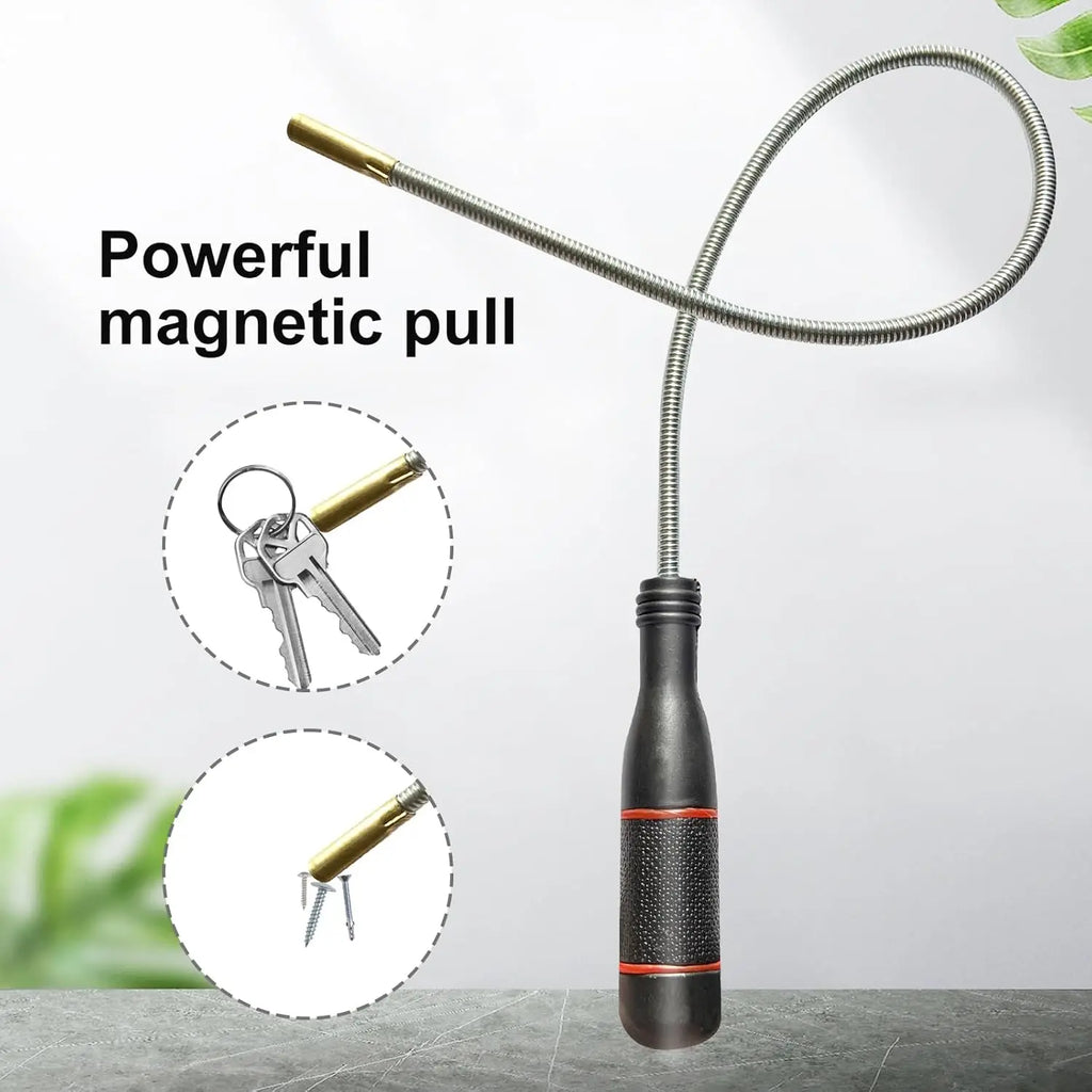 Flexible Magnetic Pickup Tool Telescopic Magnetic Pickup Tool with Pocket Clip for Picking Up Small Parts Key Screw Metal Object