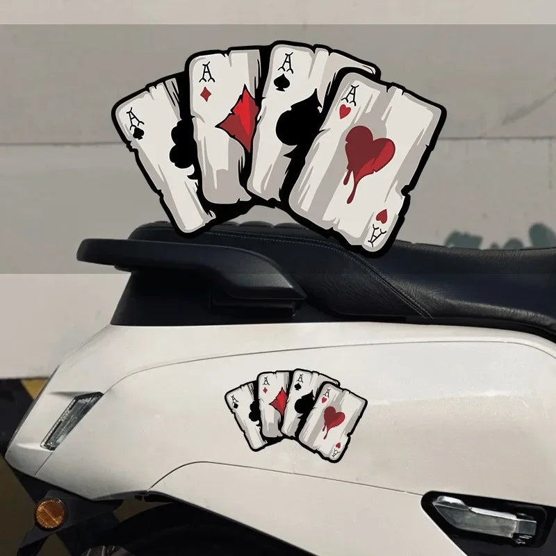 Poker Spade Motorcycle Decals for Fuel Tank and Motocross Bodywork - view 12