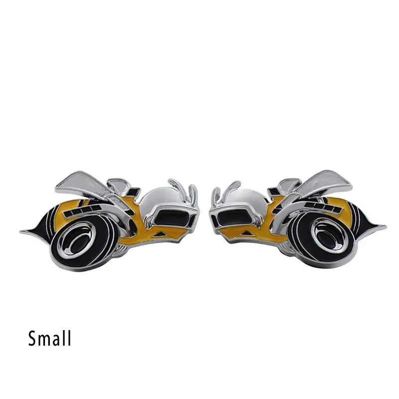 3D Bee Design Metal Fender Sticker Pair, Left and Right