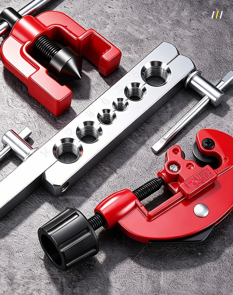 Copper Pipe Flaring Tool Kit – Double & Single Flaring with Cutter - image 3