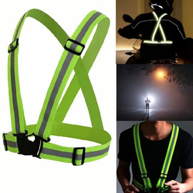 Reflective Safety Vest, Adjustable Straps for Jogging, Cycling and Walking