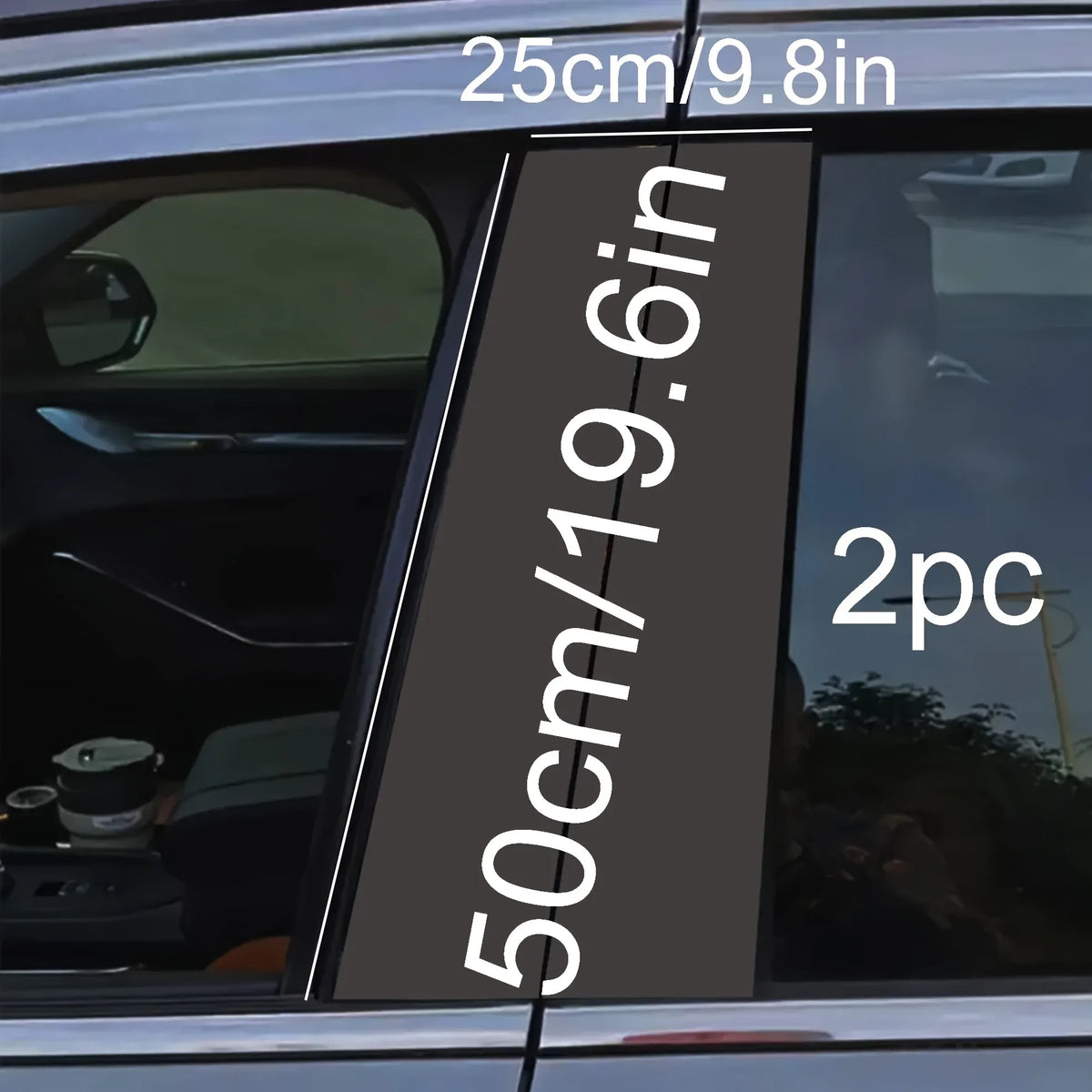 Punk Style B-Pillar Vinyl Sticker Pair with Semi-Matte Finish