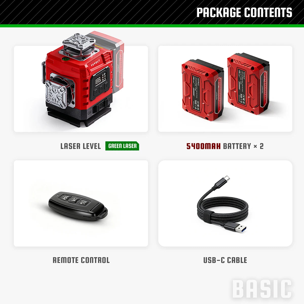 4D 360 Self Leveling Cross Line Laser Level with Tripod