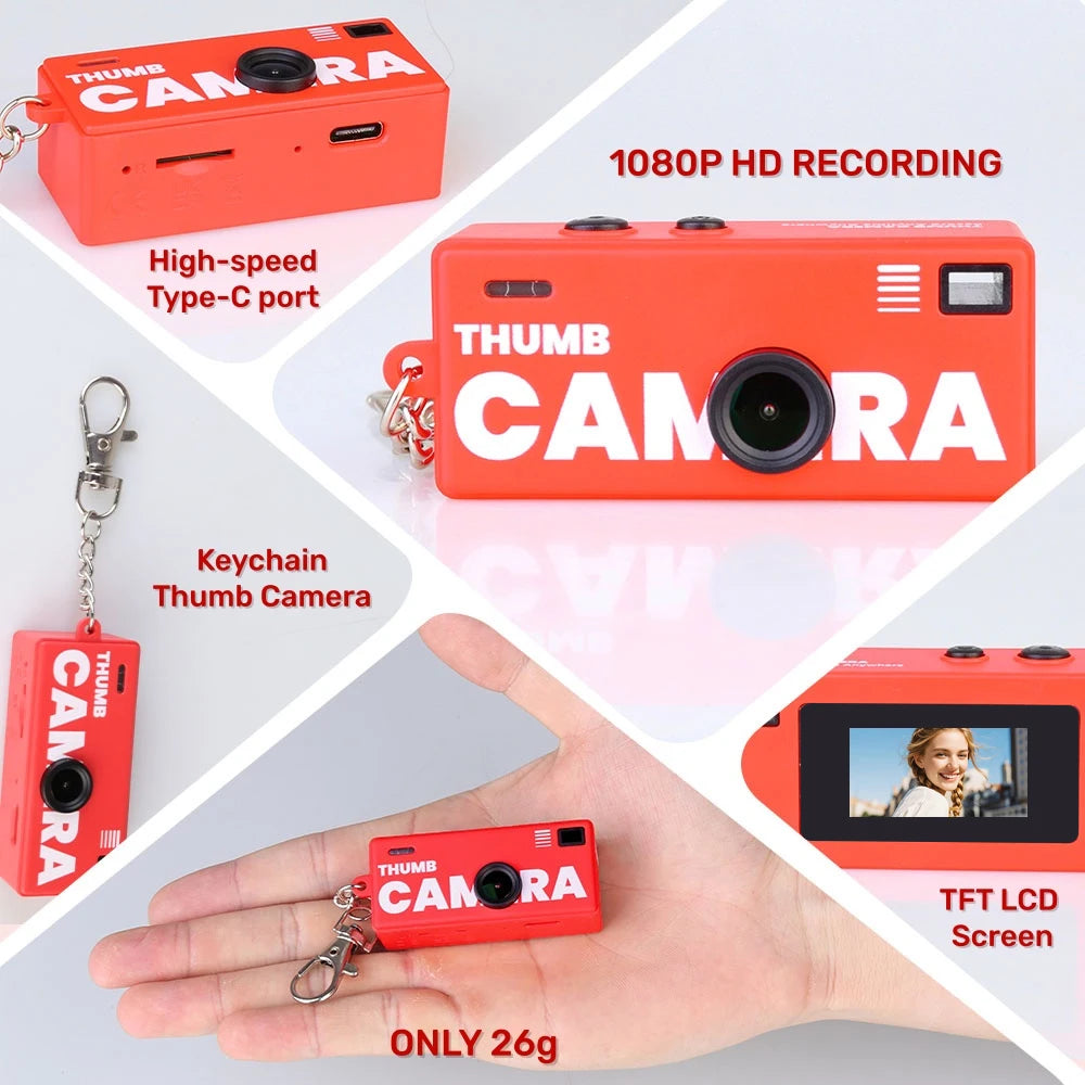 Mini 1080P HD Keychain Camera, Retro Portable Video Recorder - image 5
