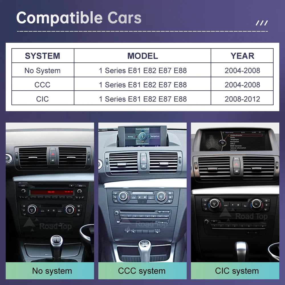 10.25-inch Wireless CarPlay & Android Auto Display for BMW 1 Series - image 2