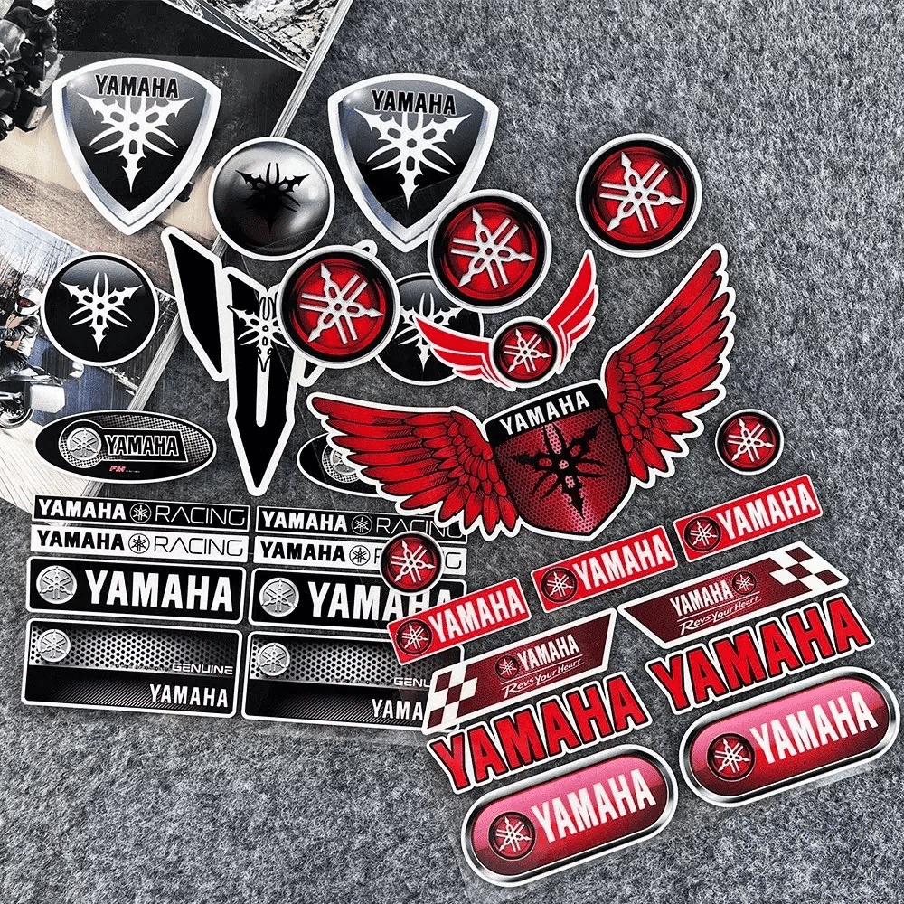 Reflective Racing-Style Motorcycle Sticker for Fuel Tank and Helmet