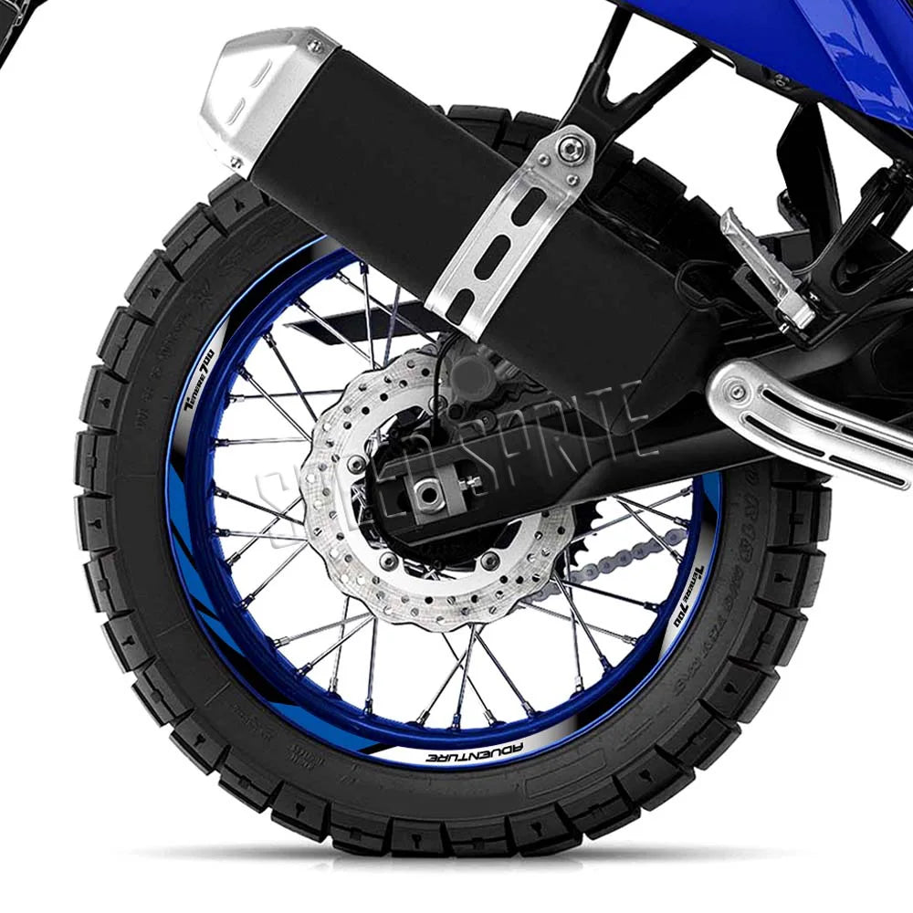 Reflective Wheel Rim Stripe Decals for Yamaha Tenere 700 - view 2