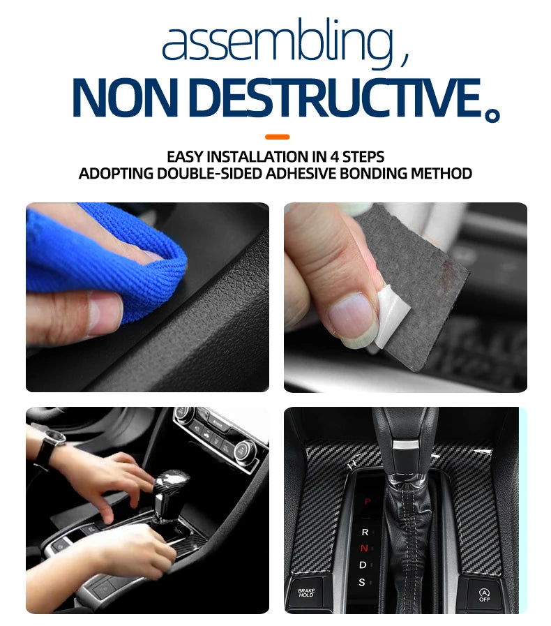 Gear Panel Decorative Sticker for Honda Civic 2016-2021
