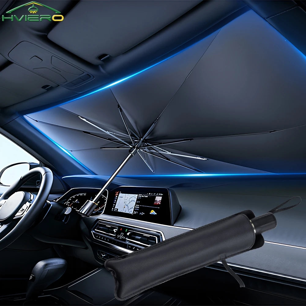 Foldable Car Windshield Sunshade - UV Protection & Easy Storage