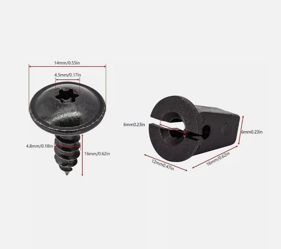 10 Pairs Fender Chassis Trim Mounting Bolts For Vw Torx Screw Bolt Bumper Arch Mud Flaps Splash Guards Undertray Trim Fixing