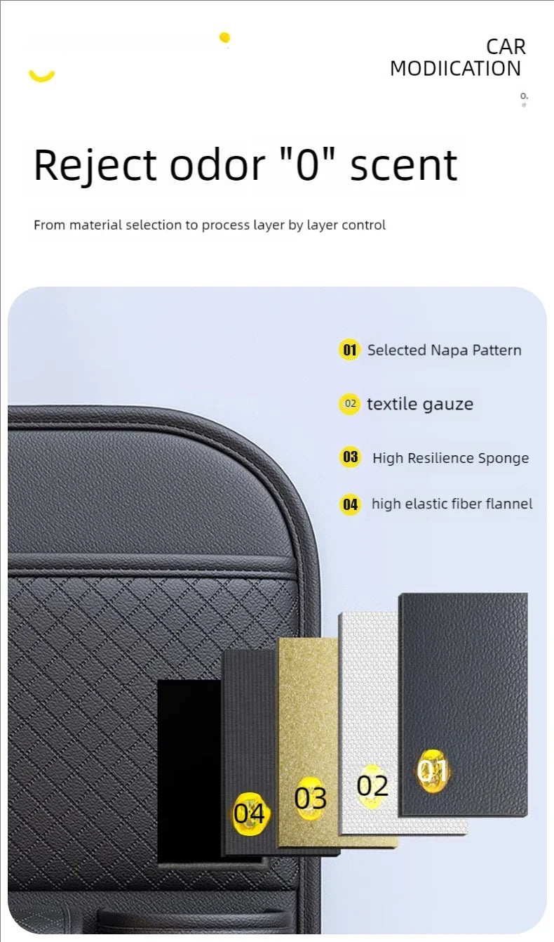 Car Seat Back Organizer with Kick Mat