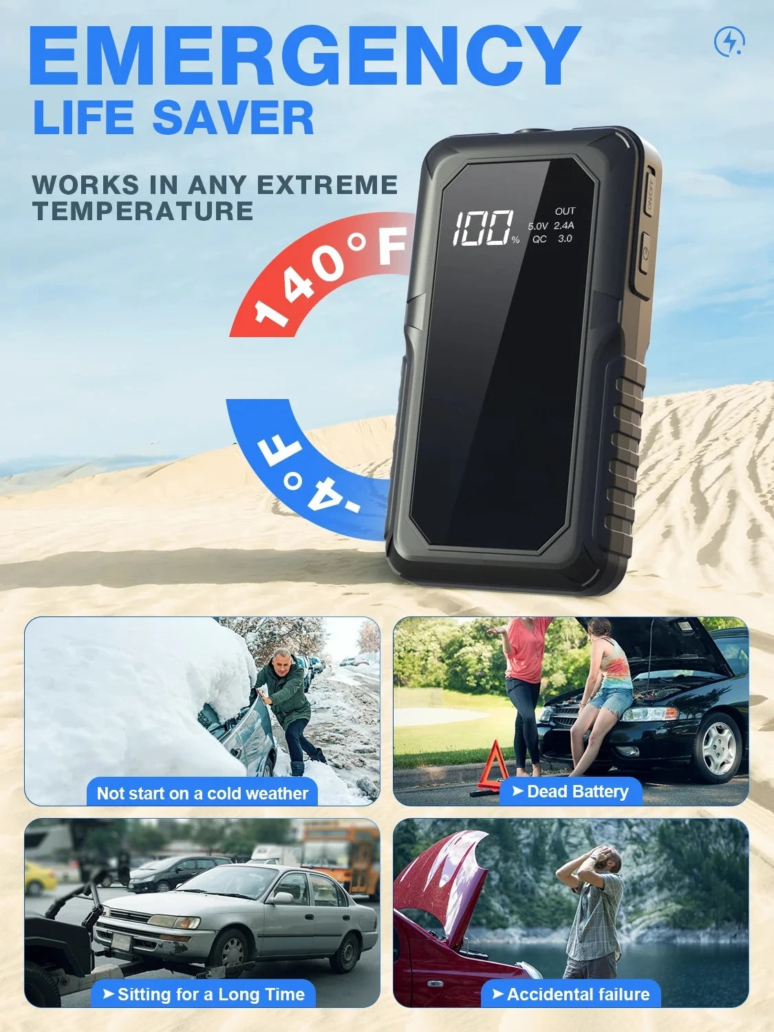 PAIVIROKU 2000A Peak Jump Starter for 12V Cars & Diesel Engines - image 6