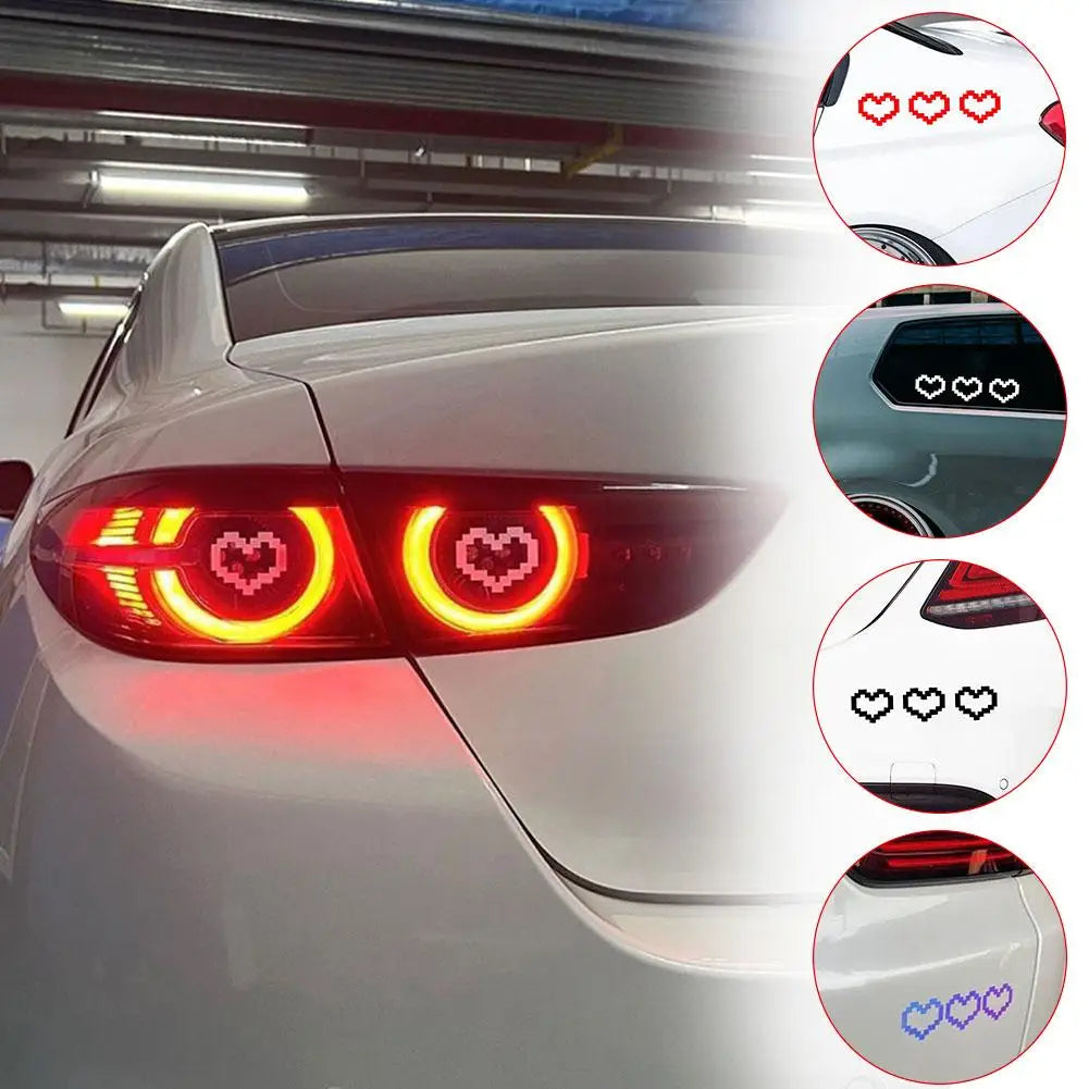 Pixel Heart Car Sticker - Waterproof Vinyl Decal for Vehicle - image 2