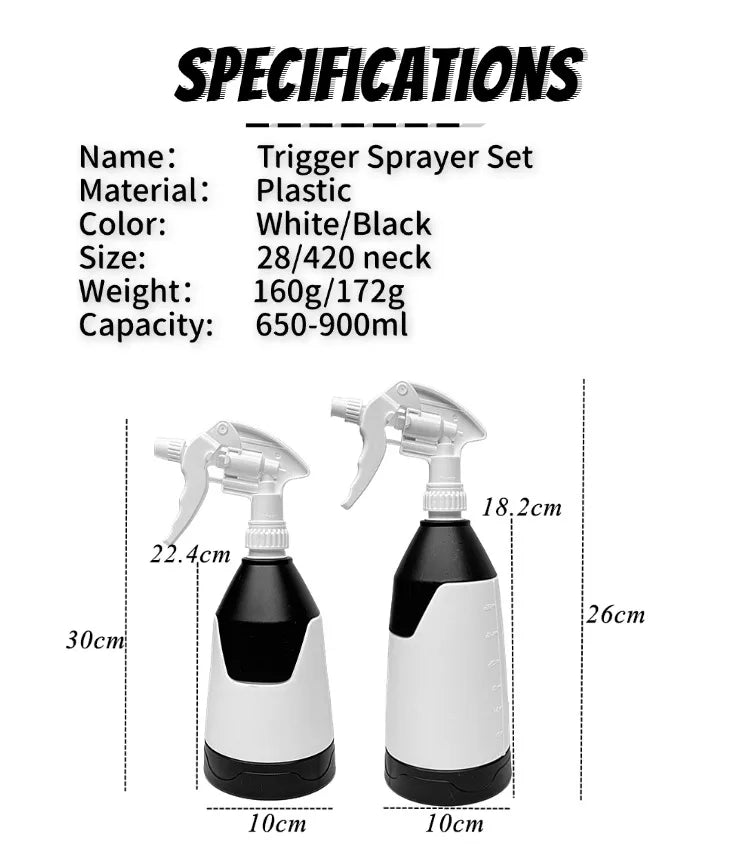 Fine Mist Trigger Sprayer Bottles for Car Detailing