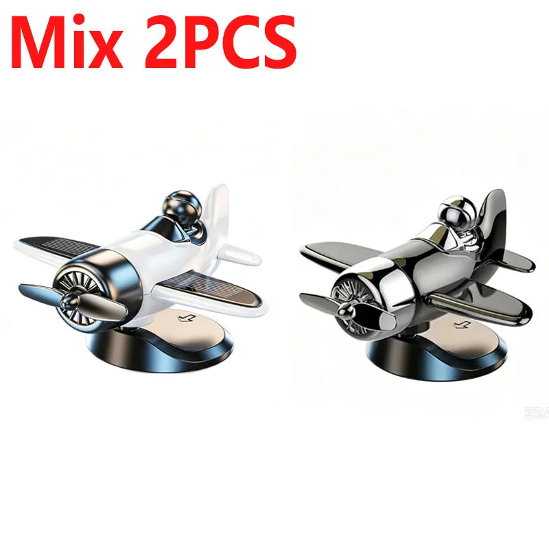 Solar Rotating Airplane Dashboard Ornament
