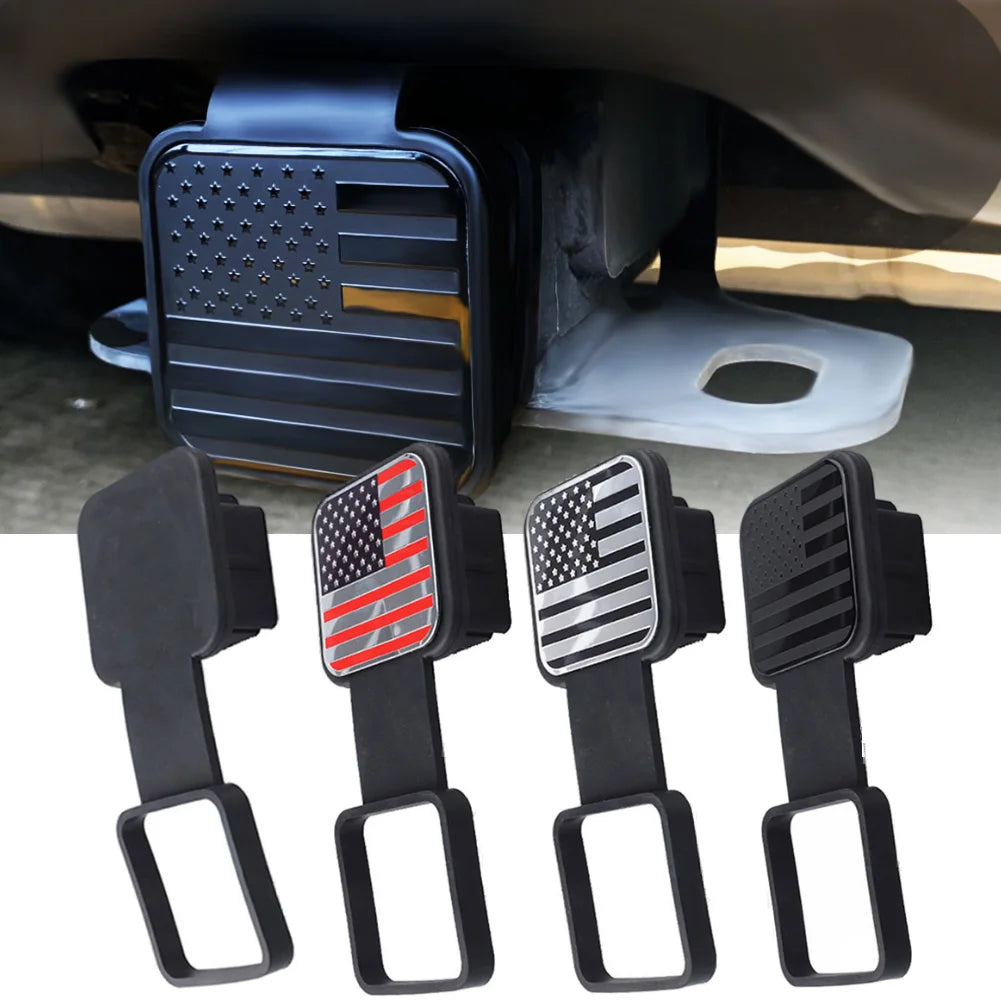 2PC-Trailer Hitch Receiver Cover Plug Waterproof Tube CapProtector Dustproof Trailer Hitch Cover 2Inch Receiver Auto Square Plug