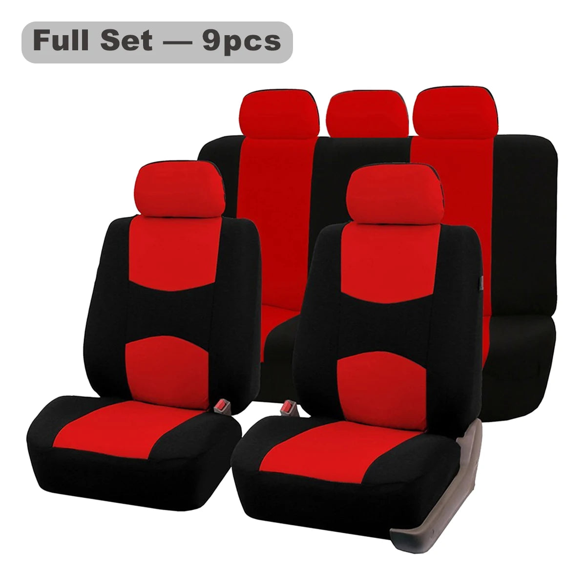 Universal Polyester Car Seat Cover Set, 4 or 9 Pieces