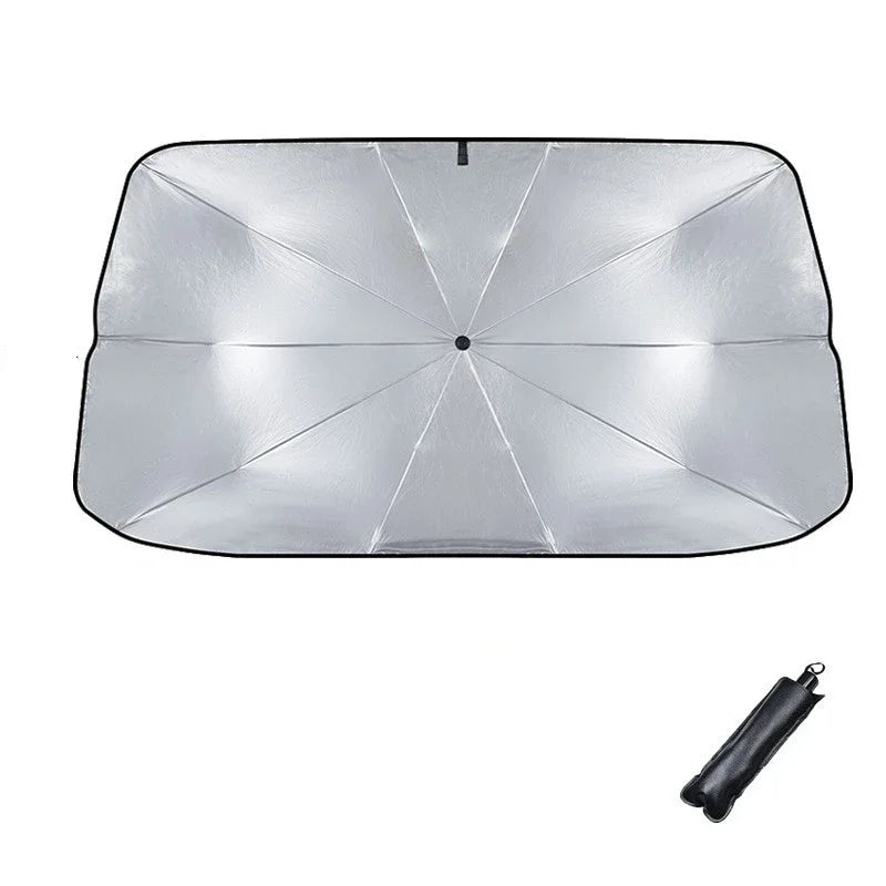 Retractable Umbrella Windshield Sun Shade