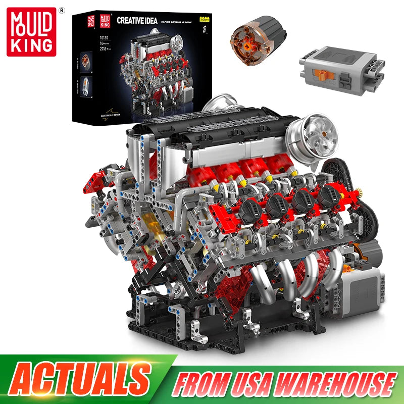 Mould King F488 Supercar Building Blocks Set (2718 PCS, V8 Engine)