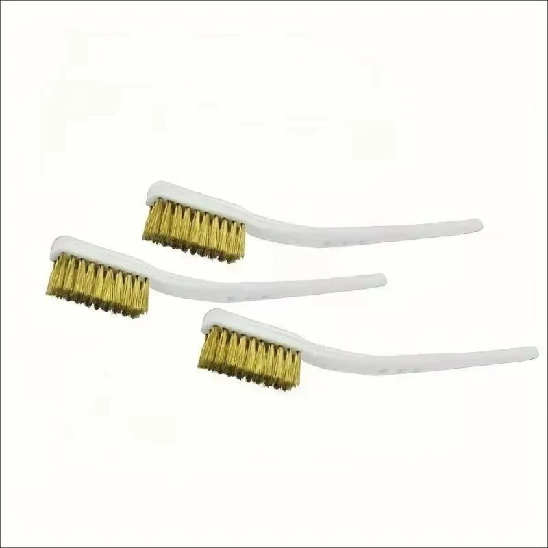 1/3/5pcs Mini Copper Plating Brass Wire Brush Set for Paint & Rust Removal Industrial Metal Polishing Burr Cleaning Tool
