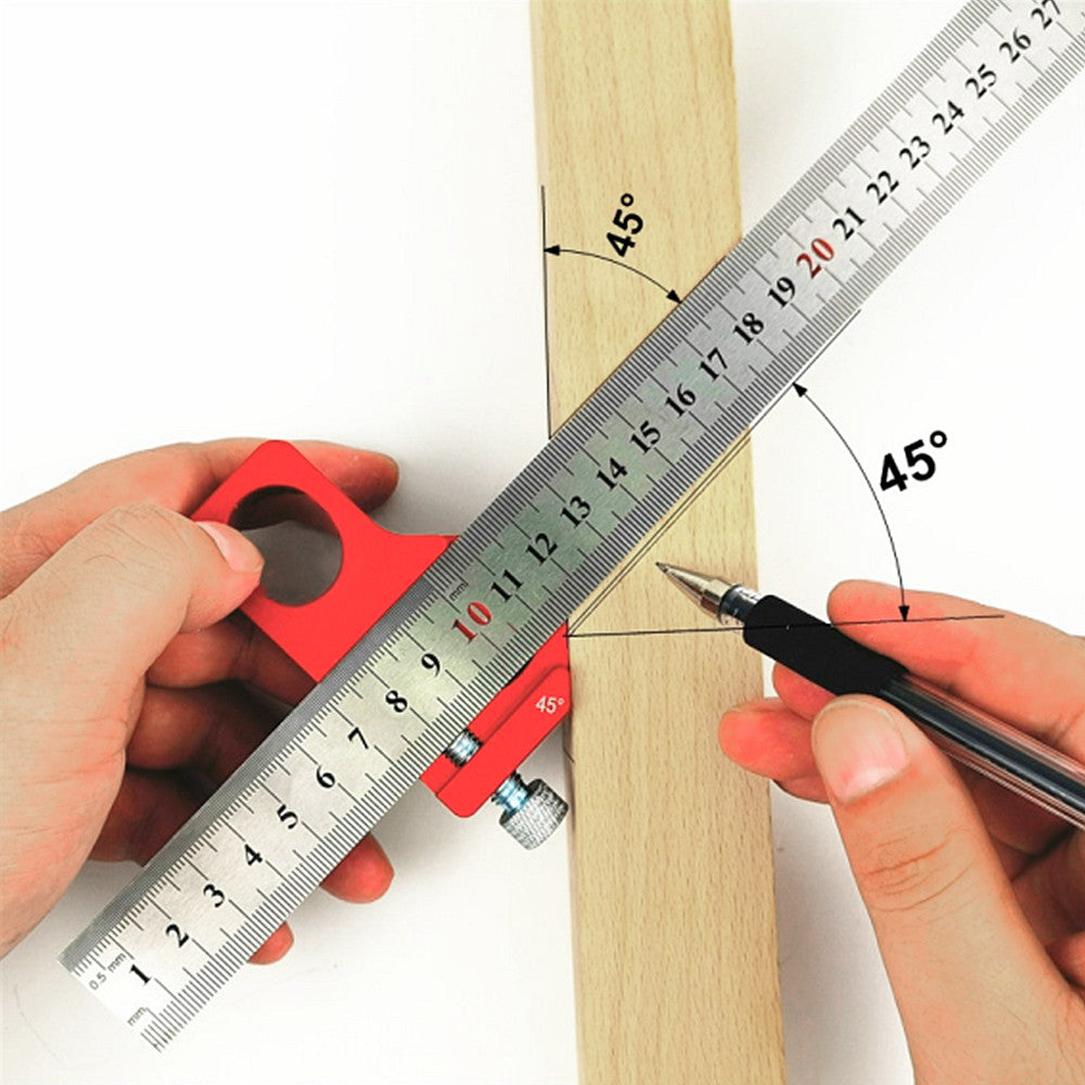 Precision Steel Ruler Positioning Block | Woodworking Measuring Tool - image 14