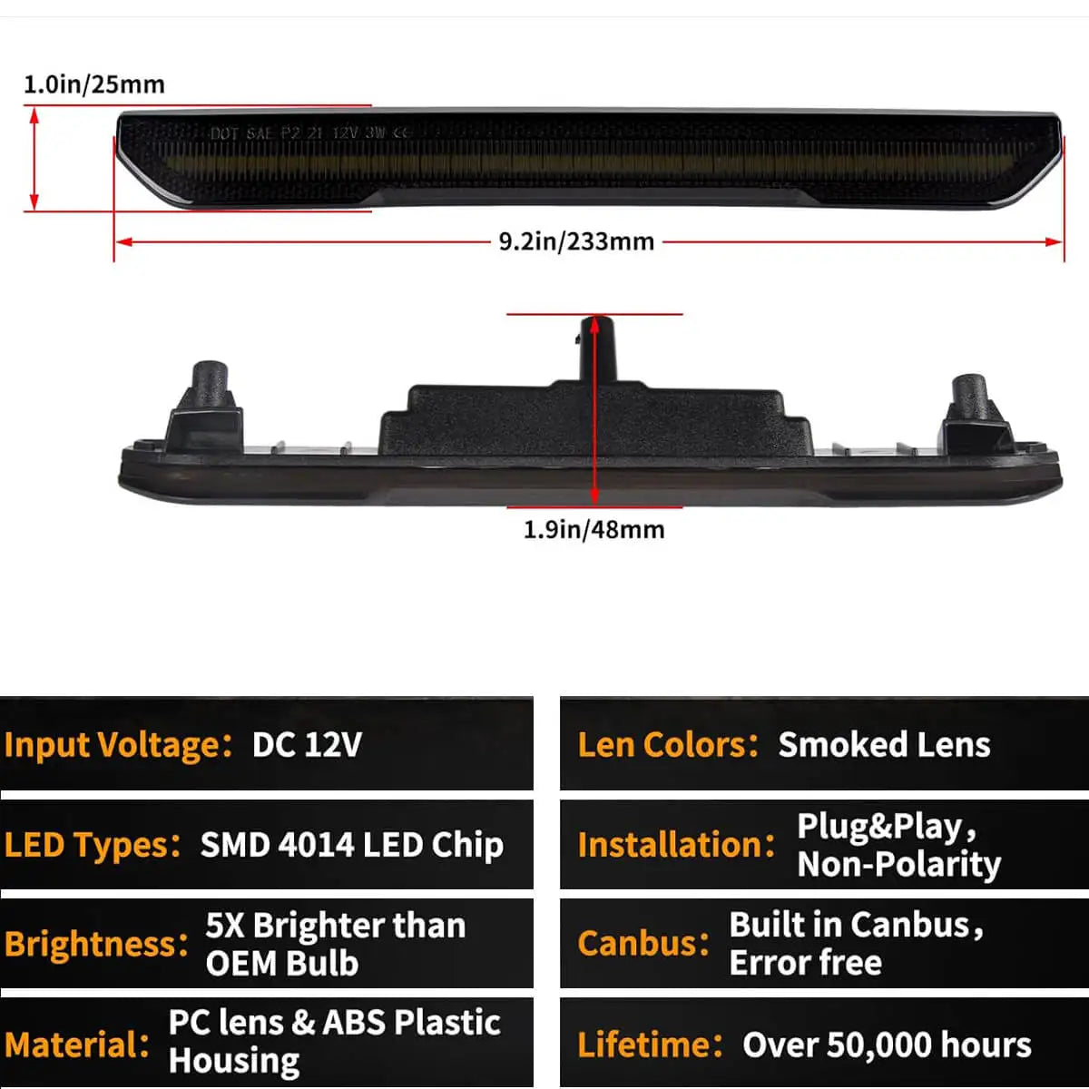 LED Side Marker Lights for GMC Sierra 2500HD 3500HD 2020-2024, White