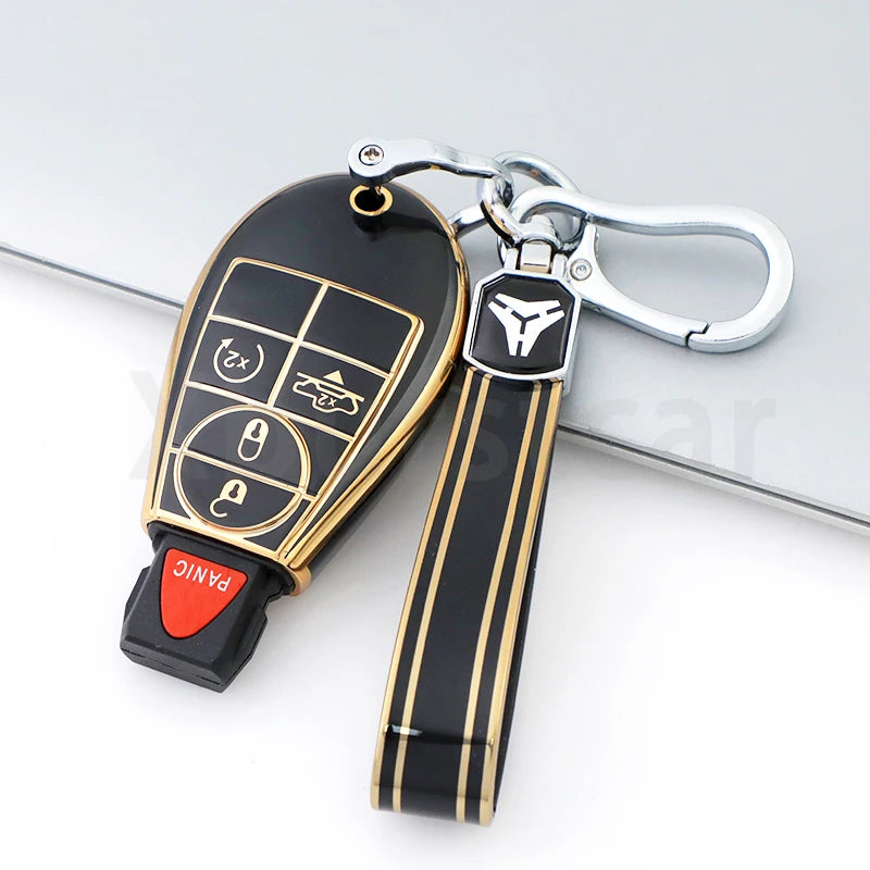 TPU Car Key Fob Cover Case for Dodge Jeep Chrysler