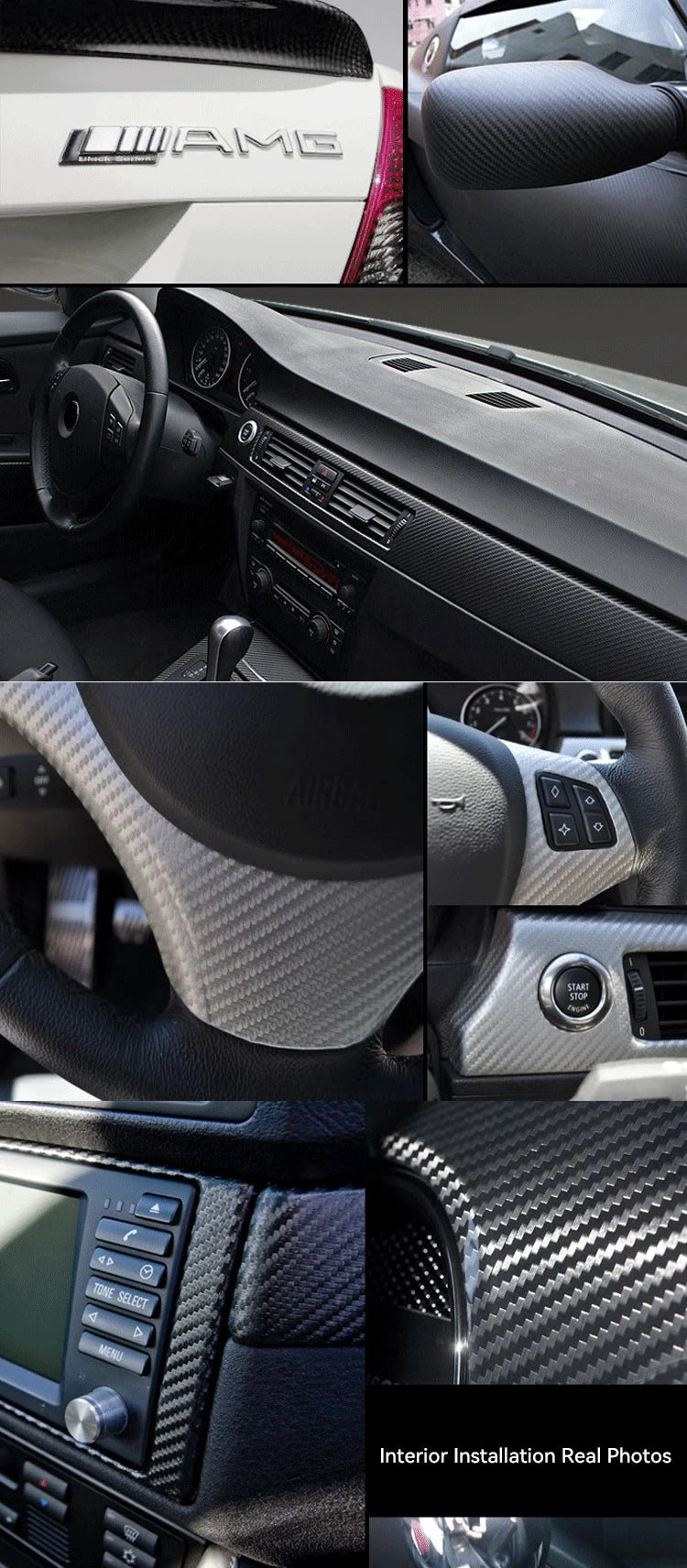 3D Carbon Fiber Vinyl Wrap Roll 150cm for Car & Motorcycle Styling - image 19