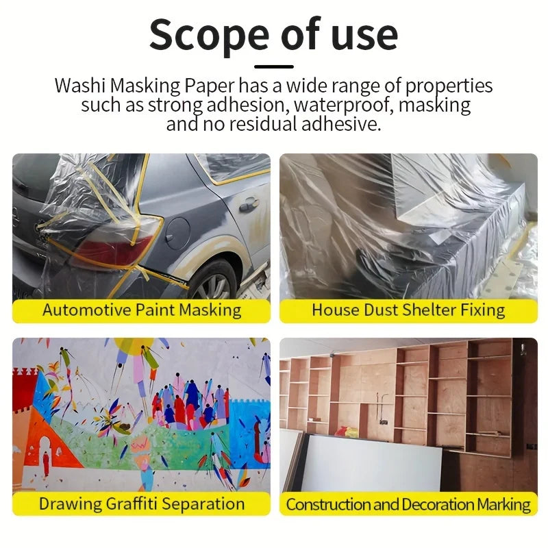 Masking tape, multi-purpose paint tape, non permeable, painting, painter, DIY craft art, decorative labels without residue,