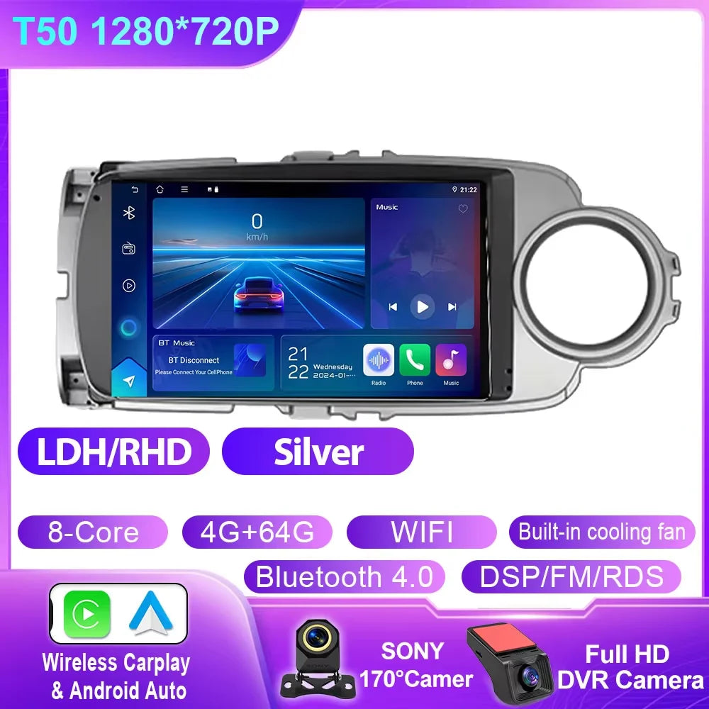 Toyota Yaris 2012-2017 Android Car GPS Radio Bluetooth - image 23