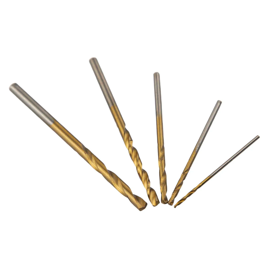 50 Piece HSS Drill Bit Set 1mm 1.5mm 2mm 2.5mm 3mm Gold Coated High Speed-Steel Drills For Metal Wood Plastic