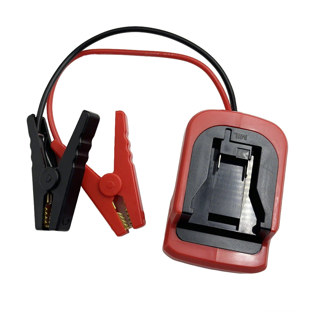 Jumper Cable Adapter for Auto Car Jump Starter, Heavy Duty Emergency Booster Cable, Compatible with 18V Batteries (No Battery)