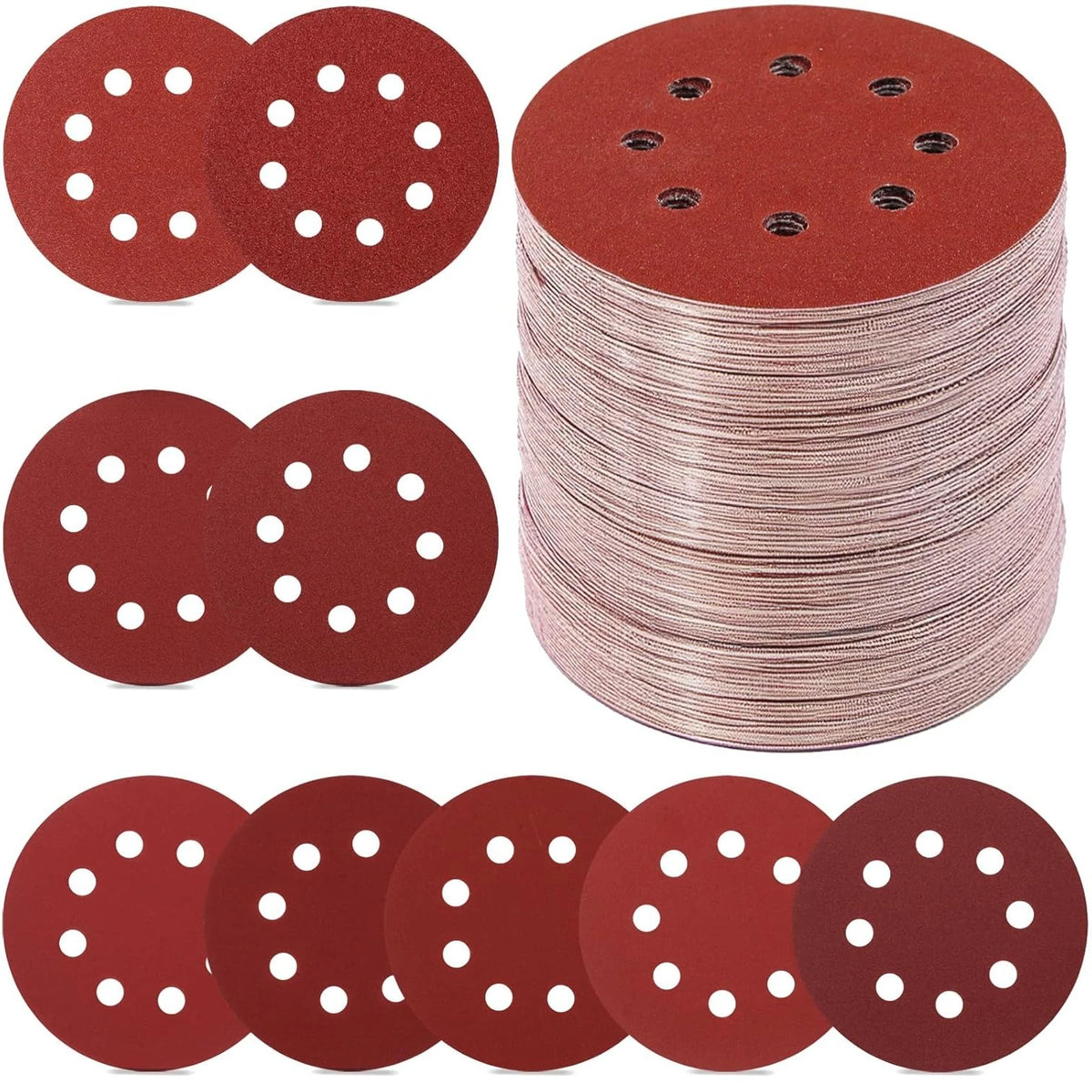5-Inch Hook and Loop Sanding Discs 40-800 Grit Sandpaper for Random Orbital Sander