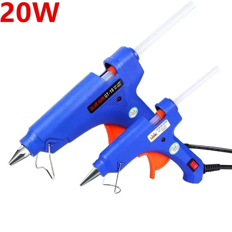 20W Hot Melt Glue Gun DIY Mini Household Industrial Guns Heat Temperature Thermo EU Electric Repair Tool Use 7mm Glue Sticks