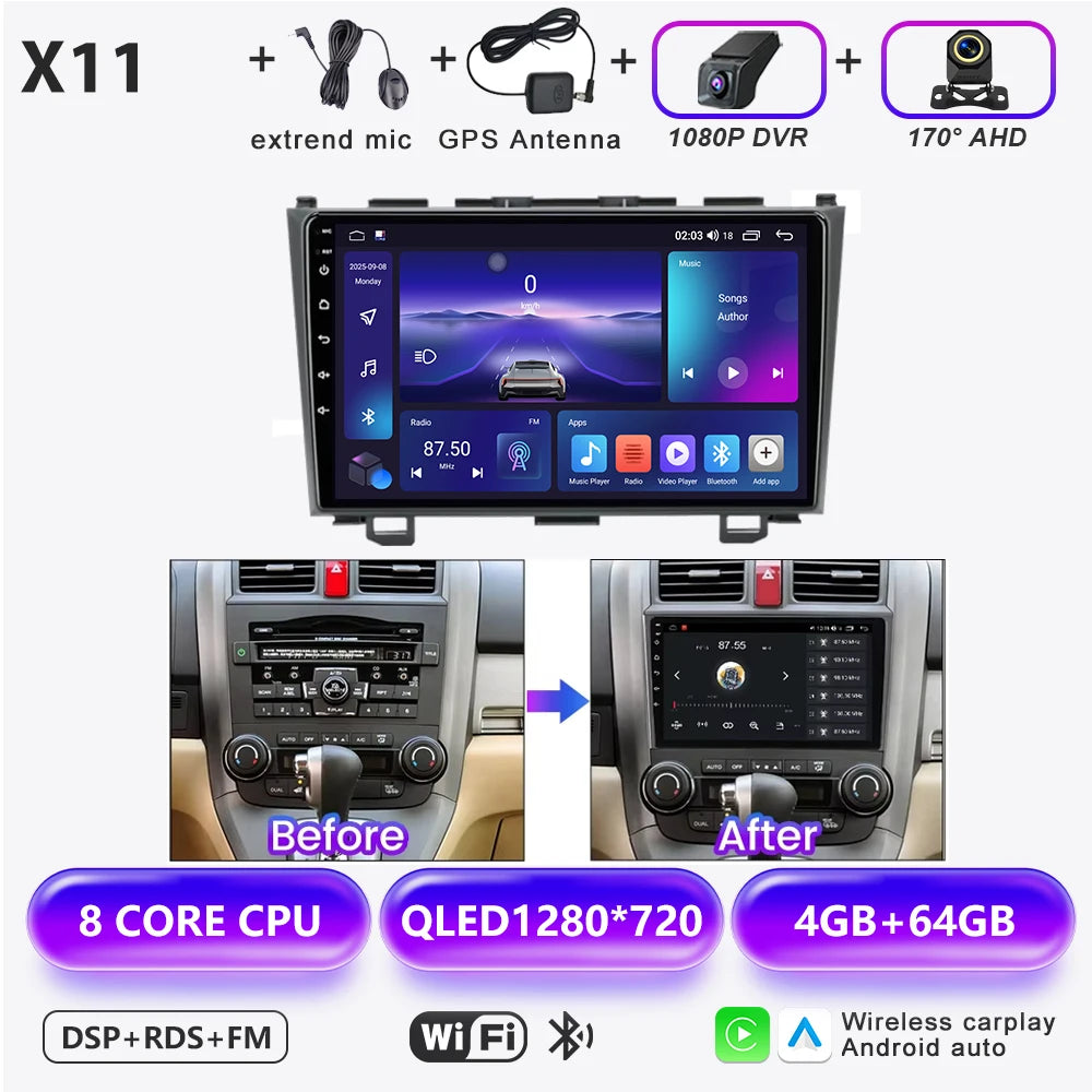 Honda CR-V 2007-2011 Multimedia Nav Radio - Android Auto & CarPlay - image 23