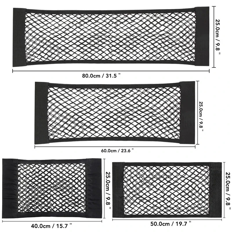 Elastic Mesh Storage Net for Trunk or Seat Back, 5 Sizes