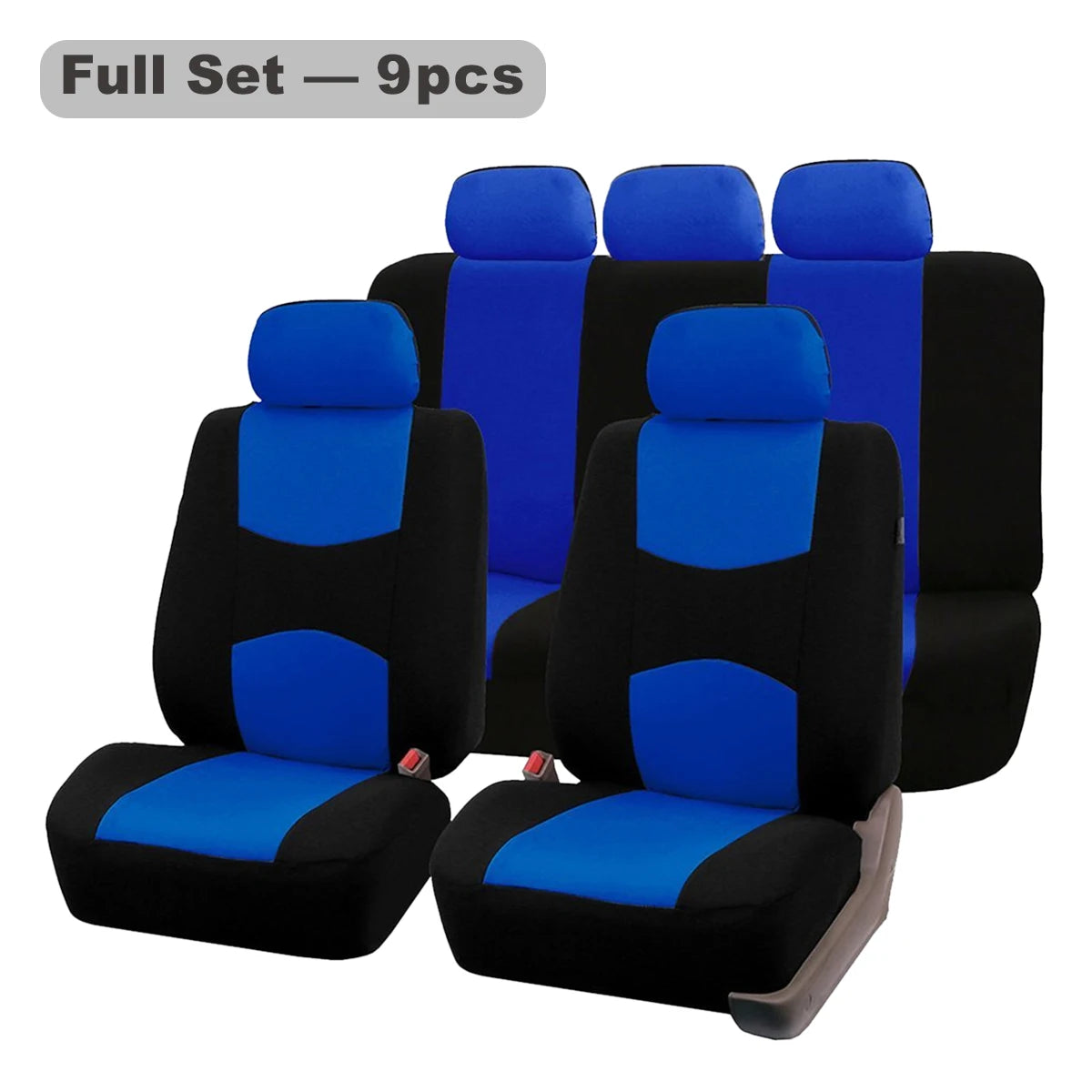 Universal Polyester Car Seat Cover Set, 4 or 9 Pieces