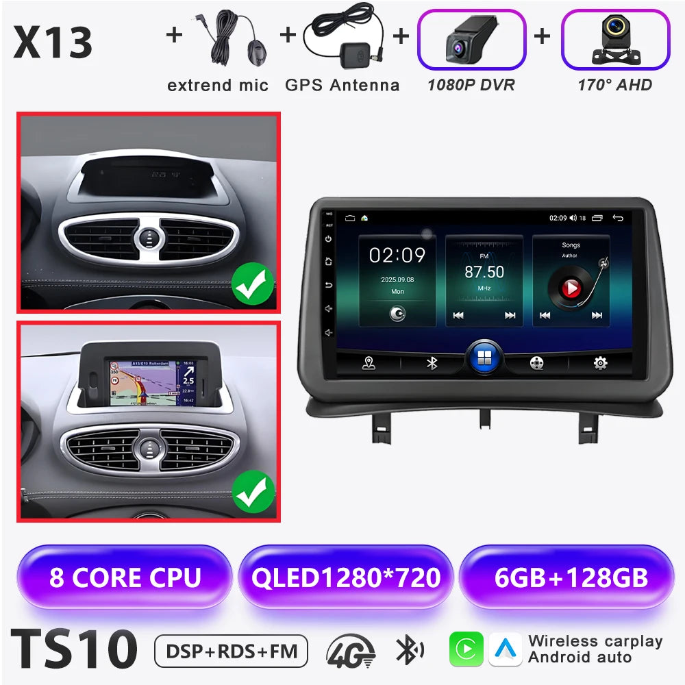Renault Clio 3 Android 16 Car Multimedia Player with CarPlay - image 8