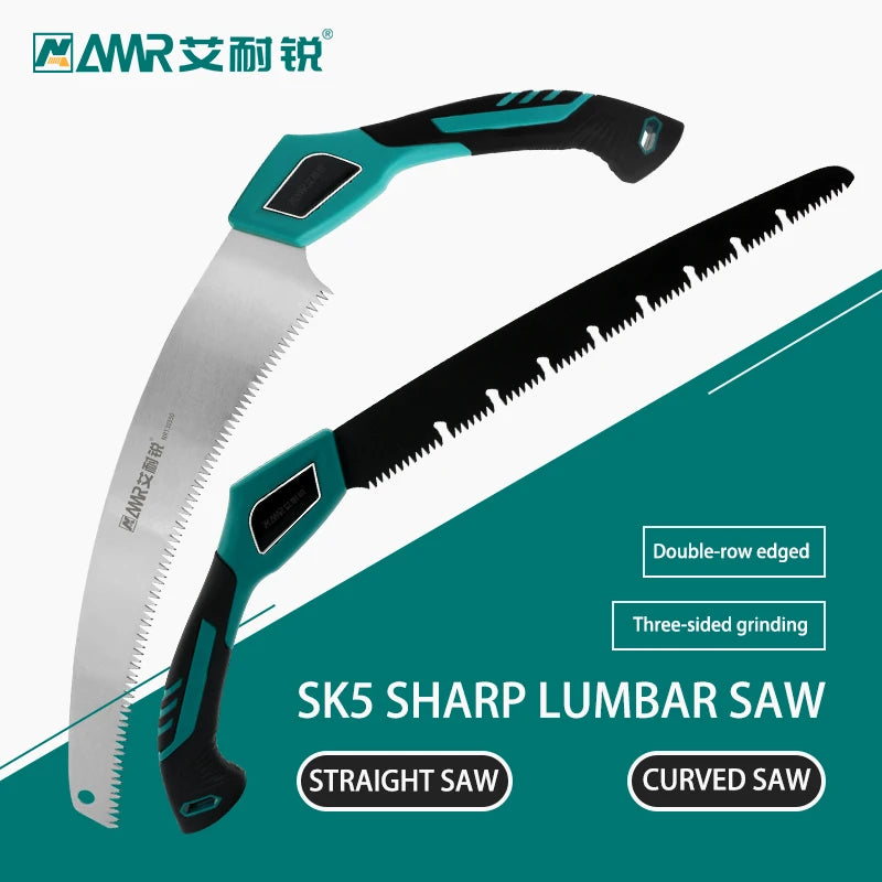 Pruning Saw with Scabbard Japanese Fixed Straight Hand Saw Portable Tree Limb Cutter Garden Pruner Tool for Camping Dry Wood