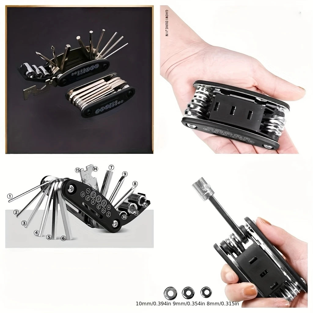 Stainless Steel 16-in-1 Socket Wrench Set for Car & Home - image 3