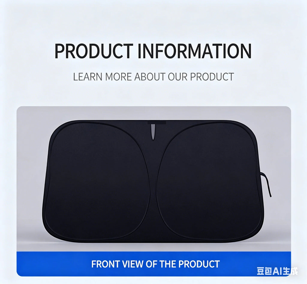Retractable Windshield Sun Shade Umbrella, 145 x 80 cm
