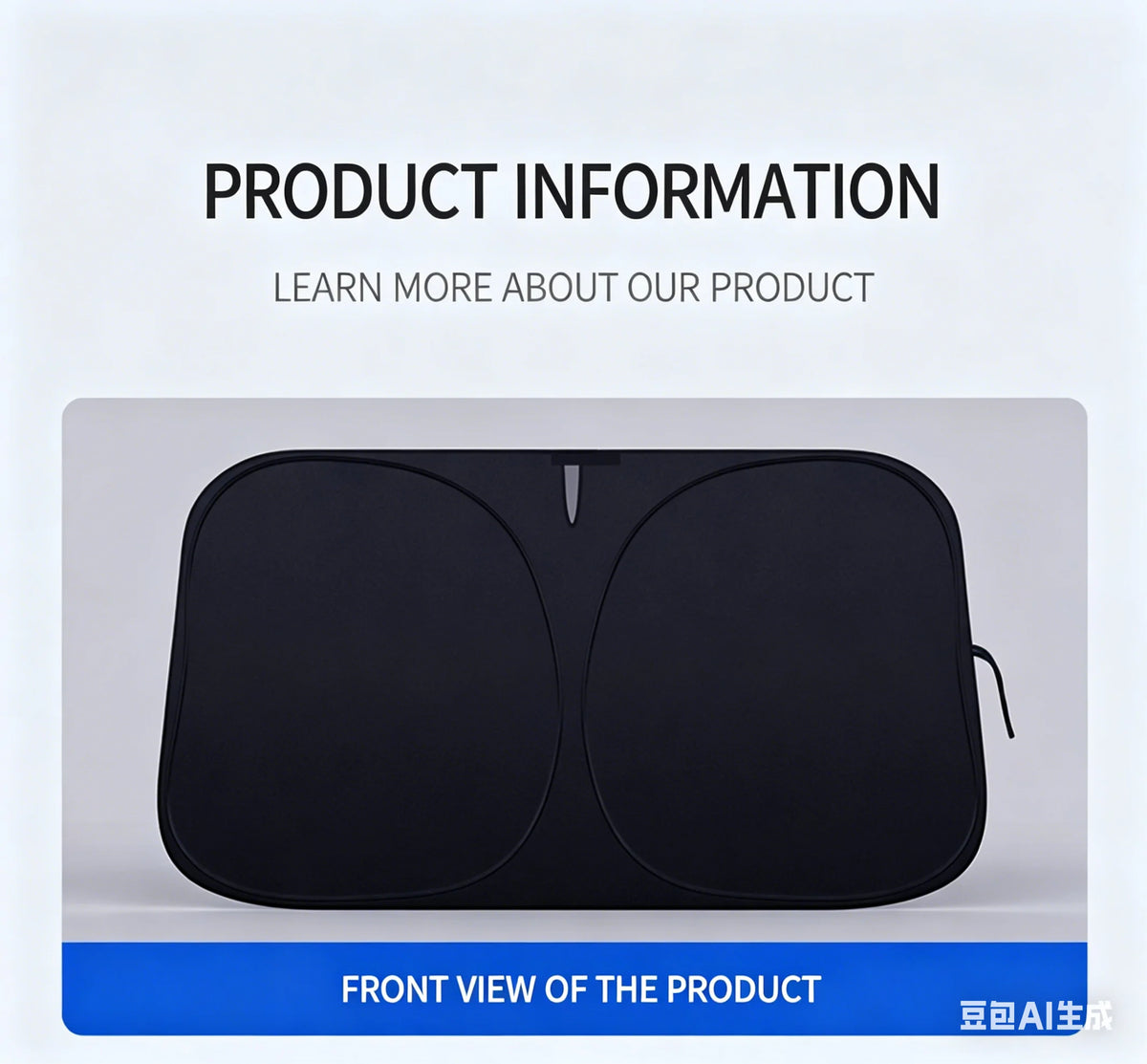 Retractable Windshield Sun Shade Umbrella, 145 x 80 cm