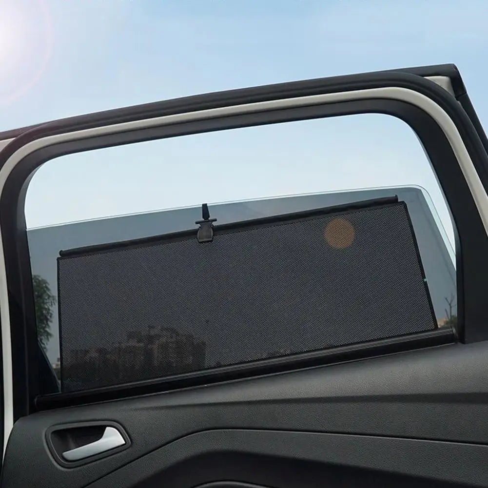 Automatic Retractable Car Window Curtain Sunshade Summer UV Privacy Protection Mesh Universal For Car Exterior Accessories